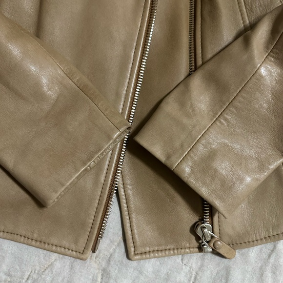 Massimo dutti camel colored leather jacket - Picture 3 of 3